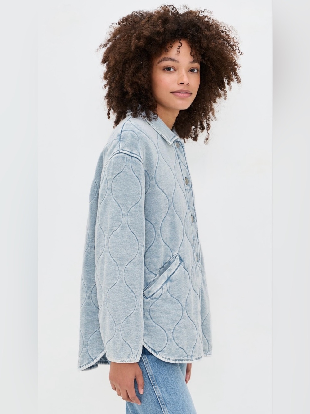 Z Supply NWOT Boulder Knit Denim Jacket - Picture 3 of 5